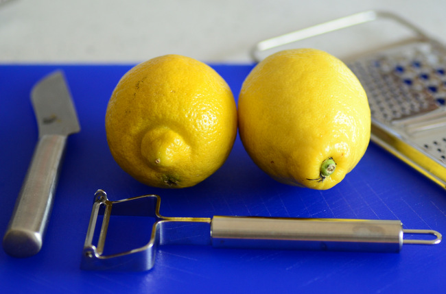 Lemons ready to peel
