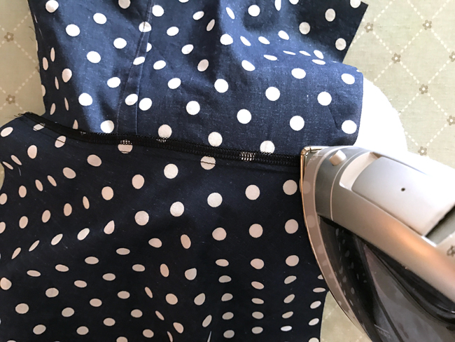 Sewing a serged seam