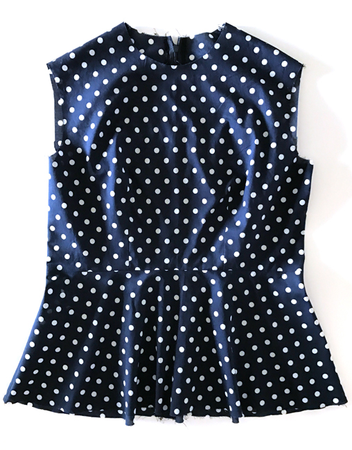 Finished DIY Peplum Top