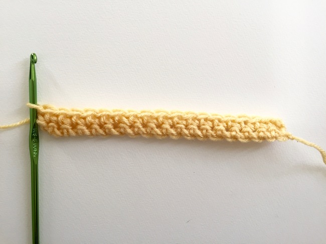 two rows of single crochet