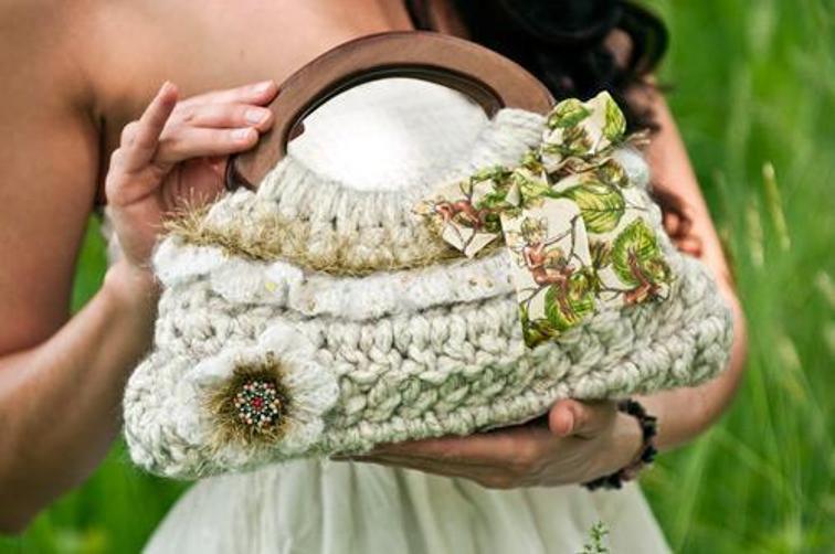 Small Spring Ruffle Purse