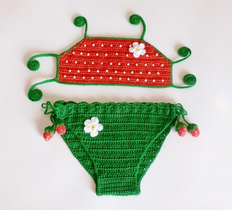 strawberry bikini crochet pattern