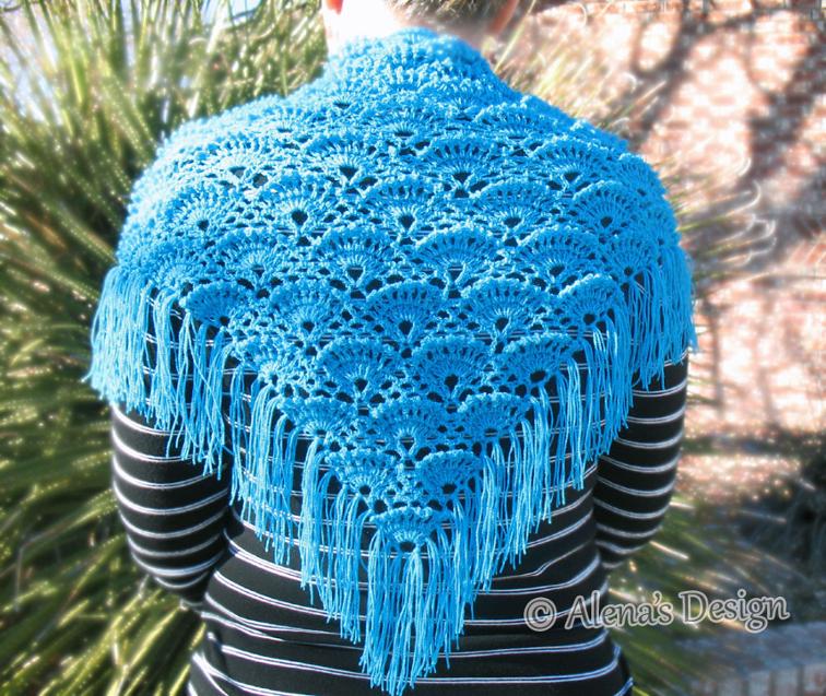 triangle lace shawl crochet pattern