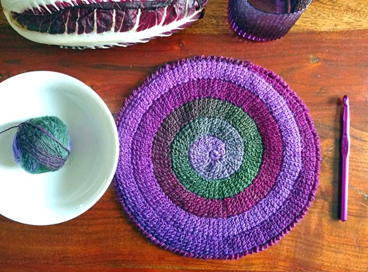 tunisian spiral crochet placemat pattern