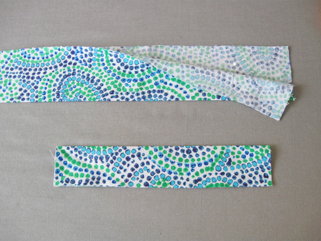 Fold Headband Fabric in Half
