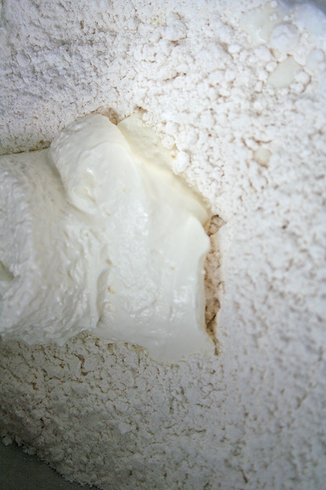 Yogurt and flour