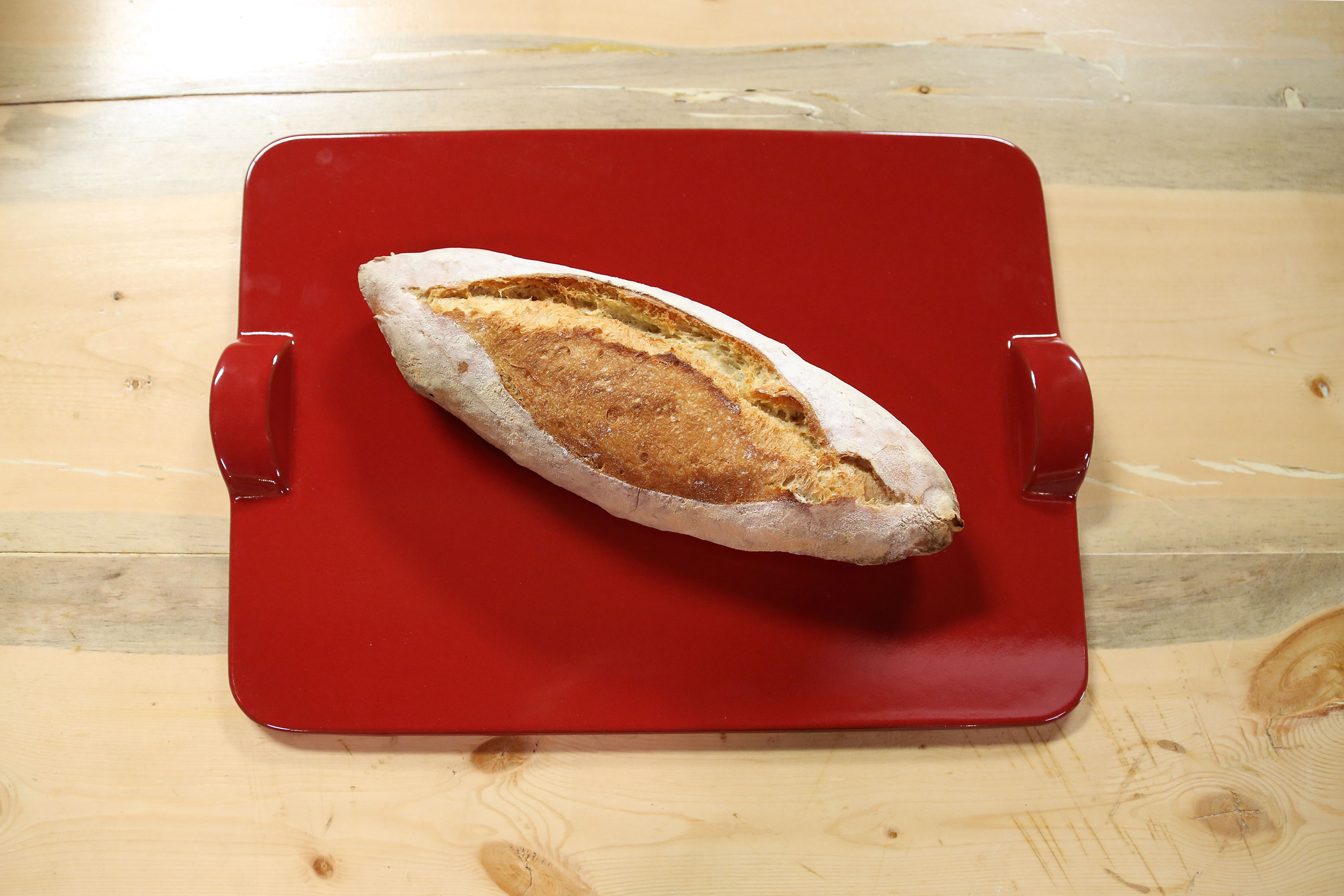 Bread on Ceramic Baking Tray