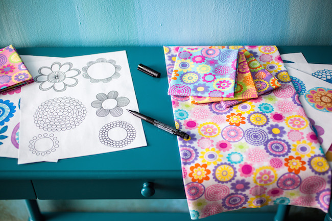 Floral Sketches and Fabric