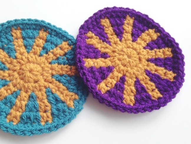 tapestry crochet coaster free pattern