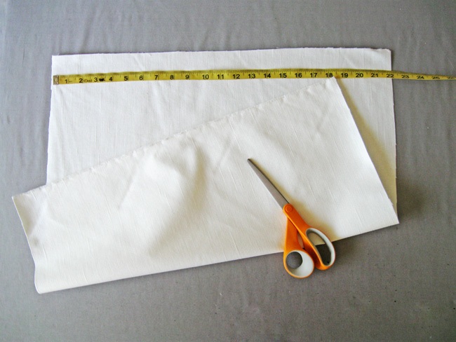 cut fabric square