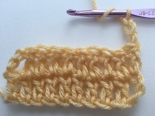 how to double crochet, step 1