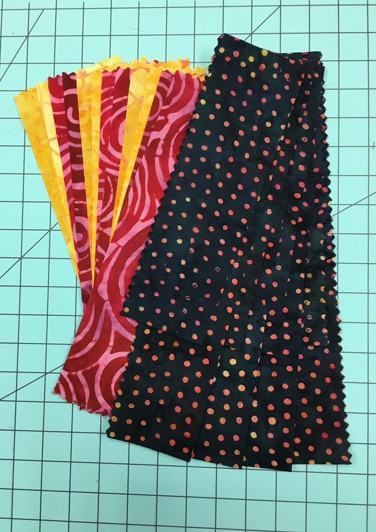 Strips of Batik Fabric