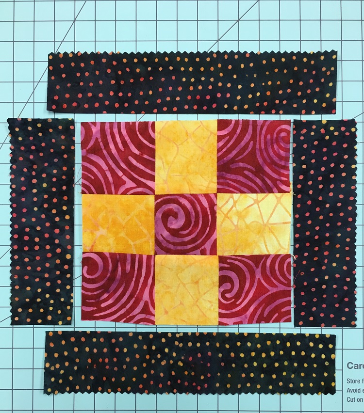 Sewing A Framed Nine Patch