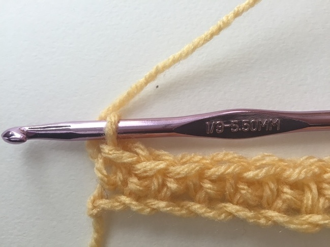 Single crochet stitches made in front loop only