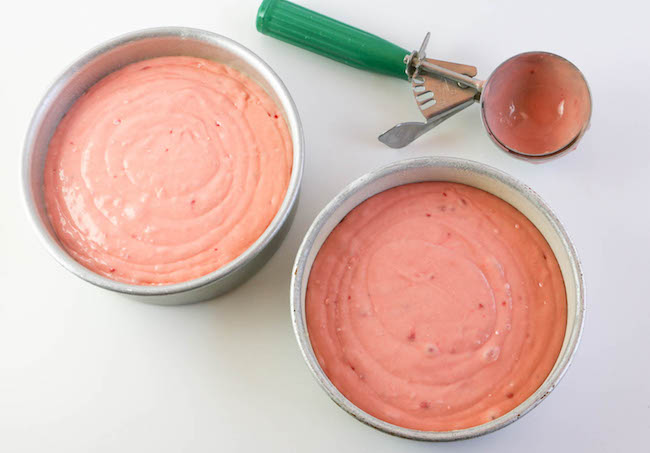 Distribute Cake Batter Evenly Among Two Pans