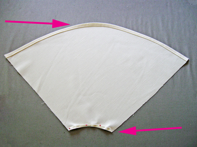 hem upper and lower edges4a