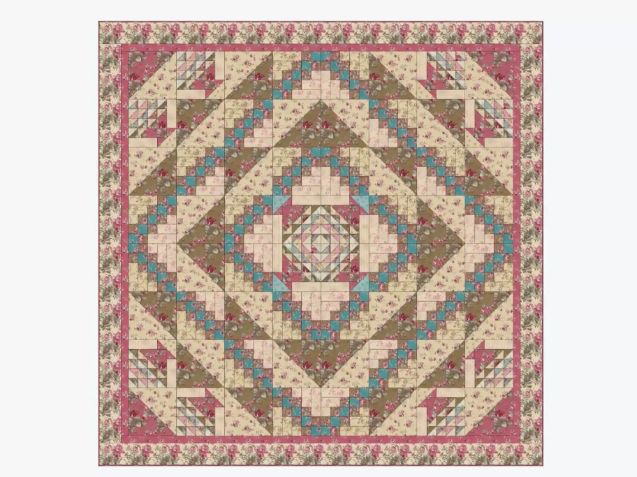 Flower Basket Half Square Triangle Flip