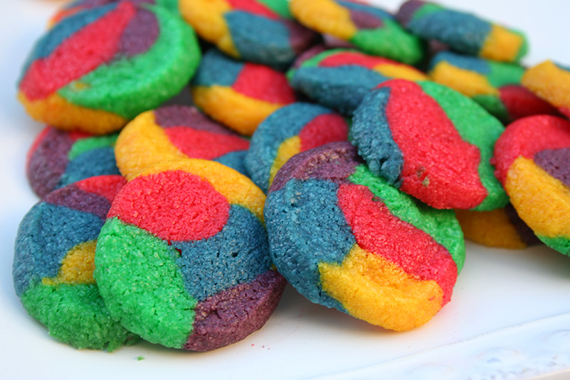 Rainbow sugar cookies