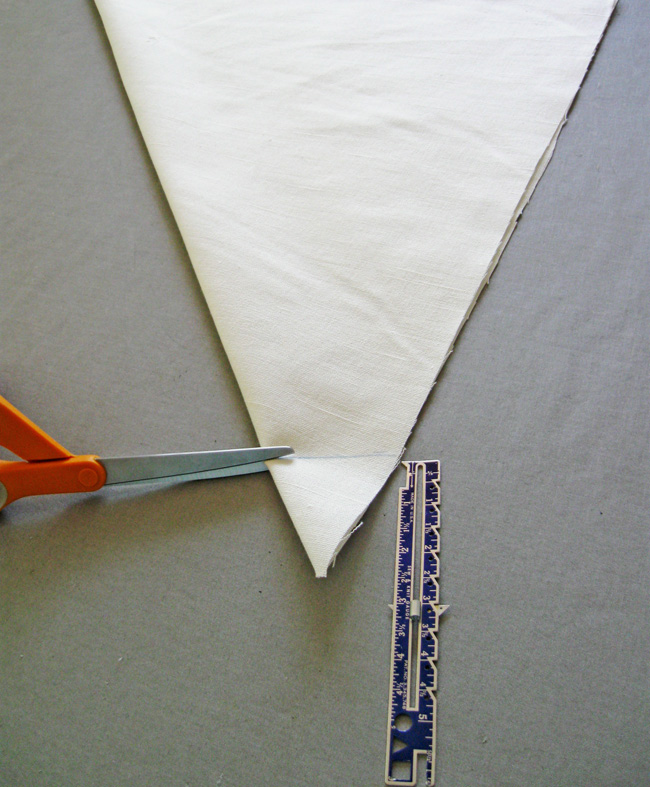 trim off bottom of triangle