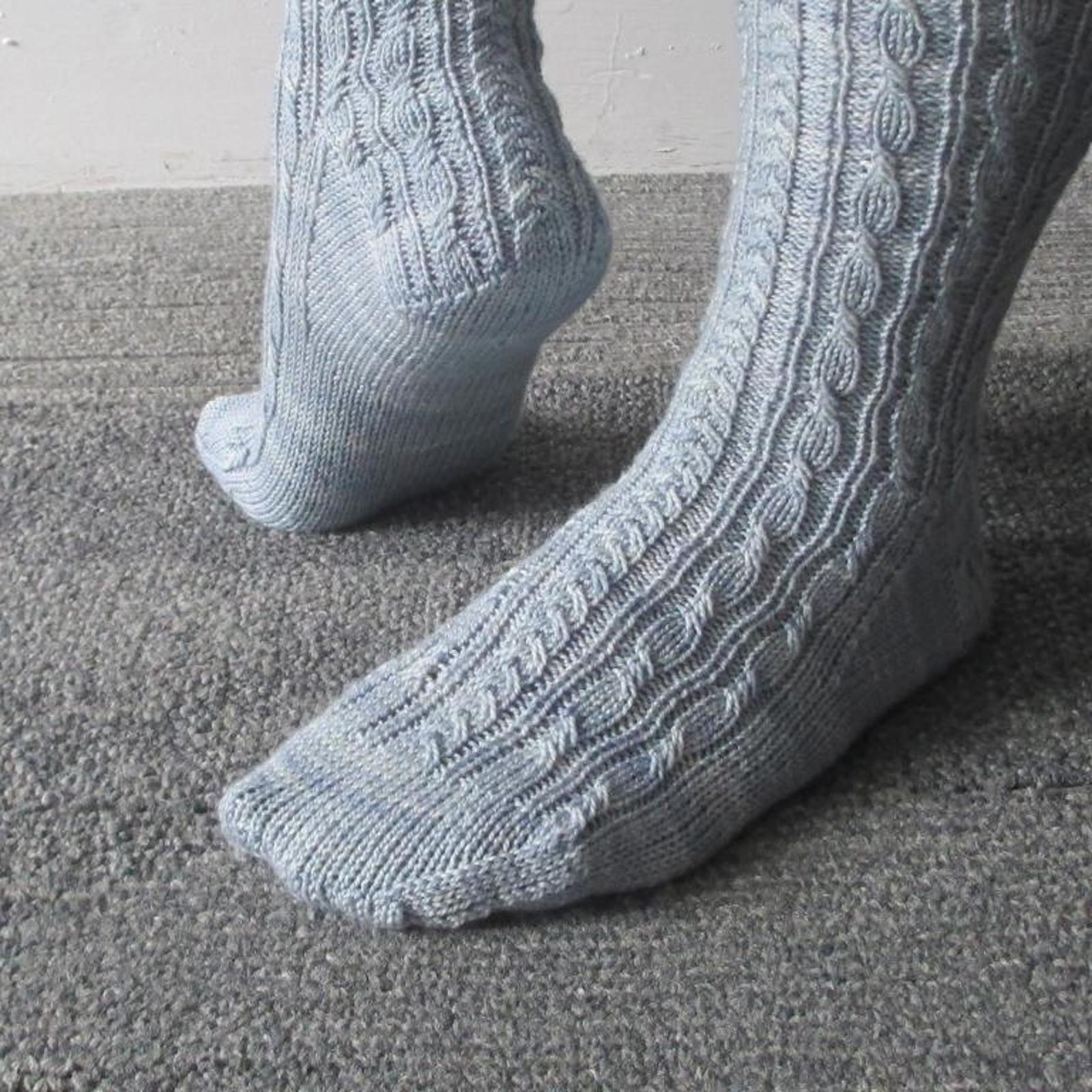 Twists and Braids Socks Knitting Pattern