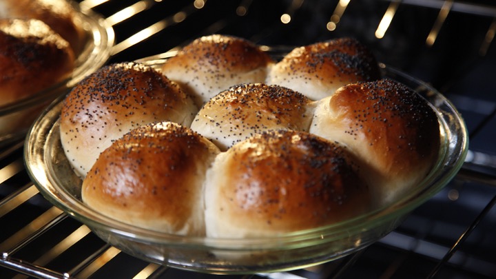 Buns Baking in the Oven