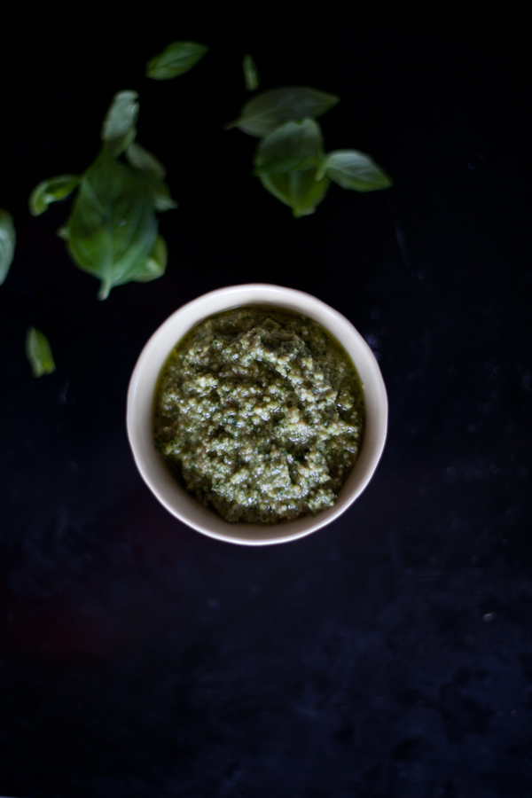 Pureed zucchini in pesto