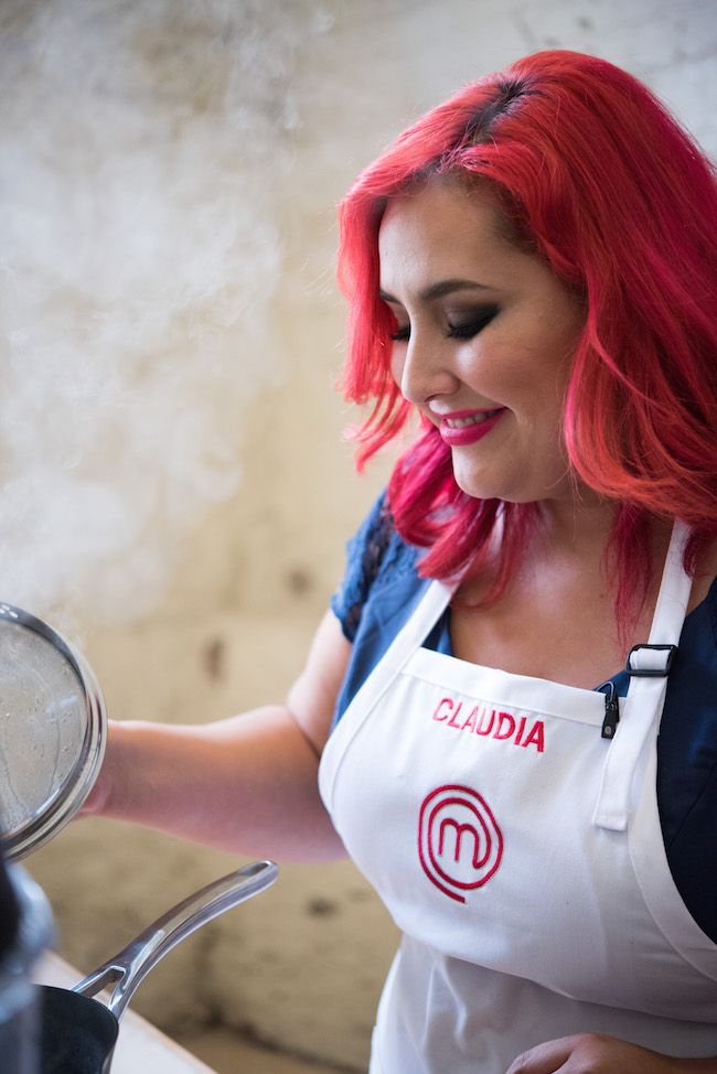 Claudia Sandoval Cooking Over Pot