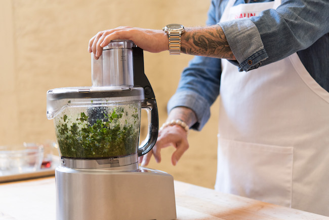 Making Chimichurri Sauce in a Food Processor