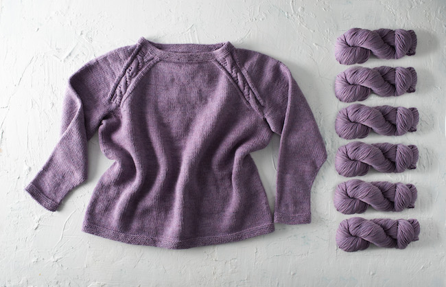 Zadie Knit Sweater With Purple Yarn