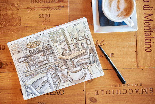 sketch of interior