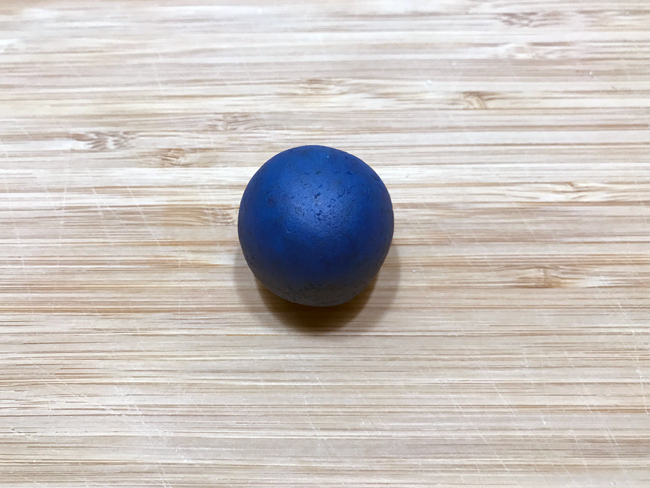 Blue ball of cake pop dough