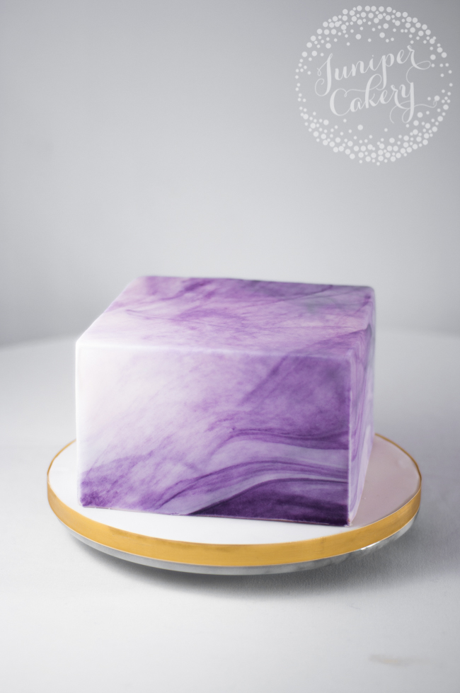 purple marbled agate cake