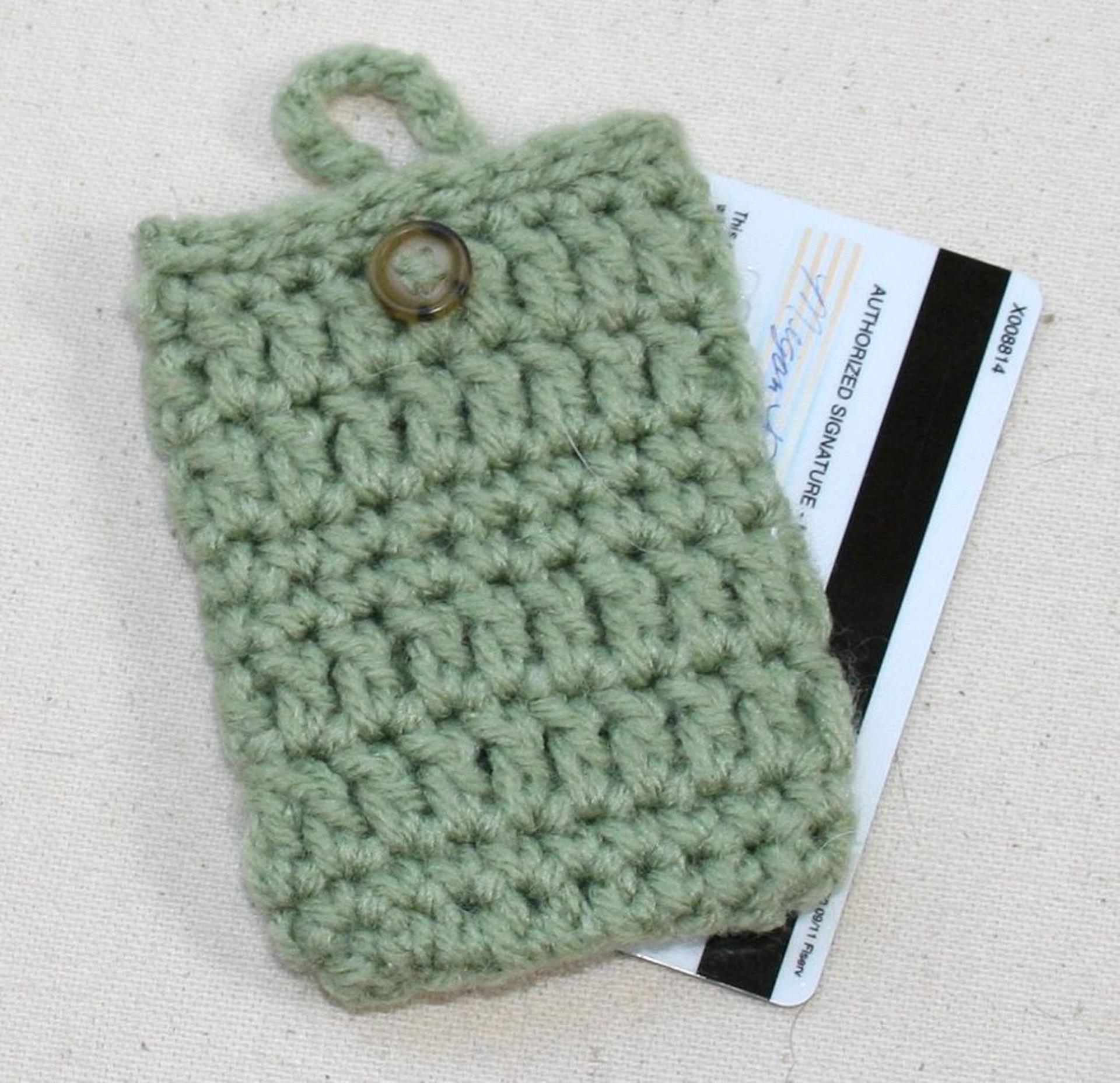 credit card crochet cozy