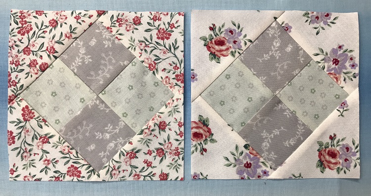 finished charm square blocks