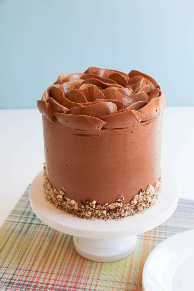 Finished Chocolate Hazelnut Cake | Erin Gardner