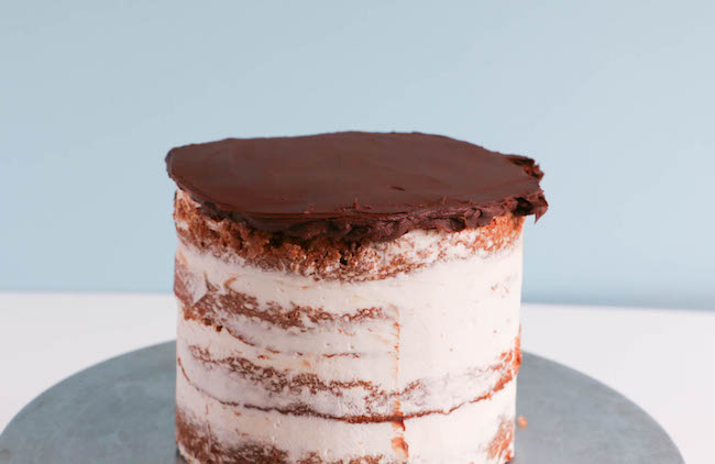 Top of the Cake Covered with Ganache | Erin Gardner