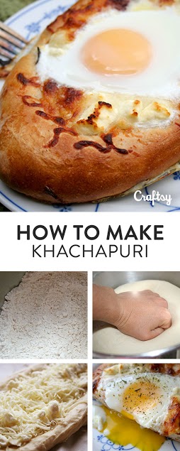 Cheese, eggs and bread-What could be better?! Khachapuri is a yummy flatbread every brunch needs! 