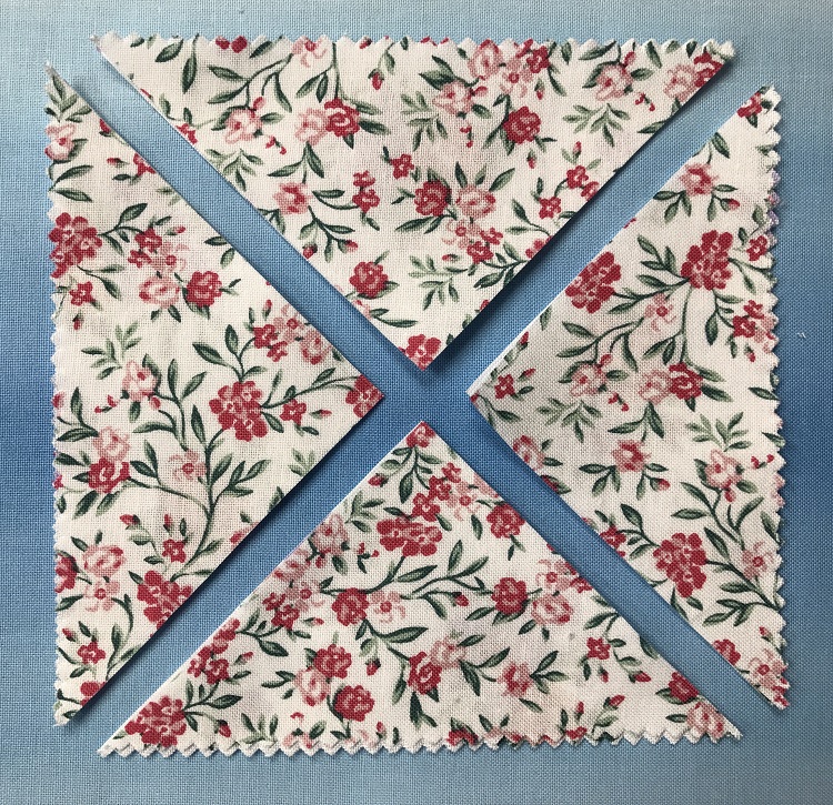 charm squares cut diagonally