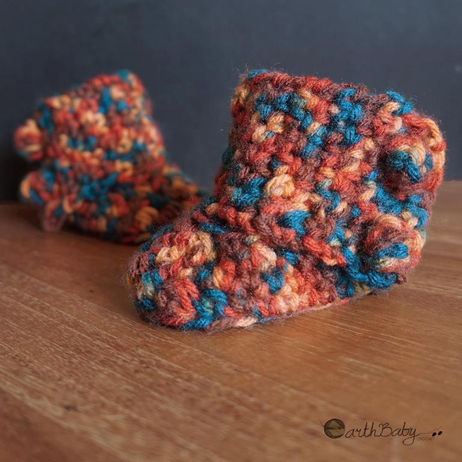 left hand baby booties crochet pattern