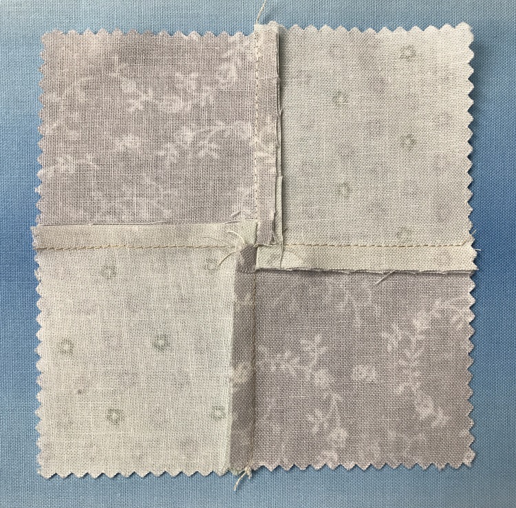 pressing charm squares together