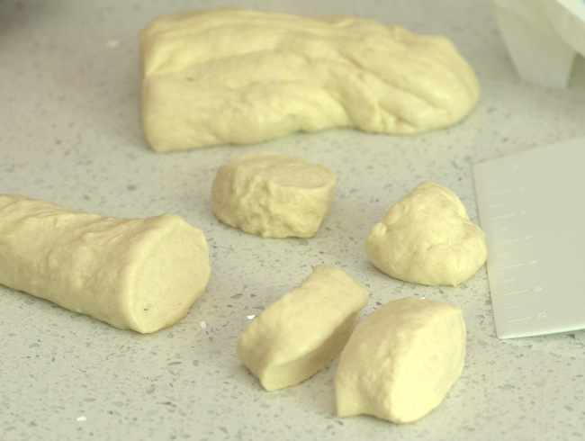 Shaping Dough into Pretzel Bites