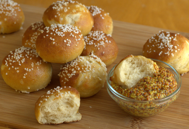 Homemade Pretzel Bites with Mustard