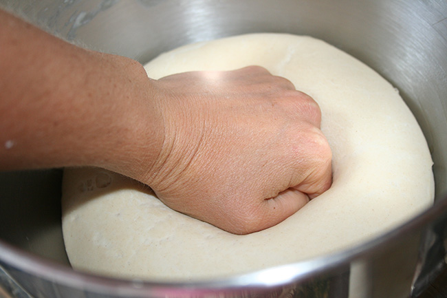Punch down dough