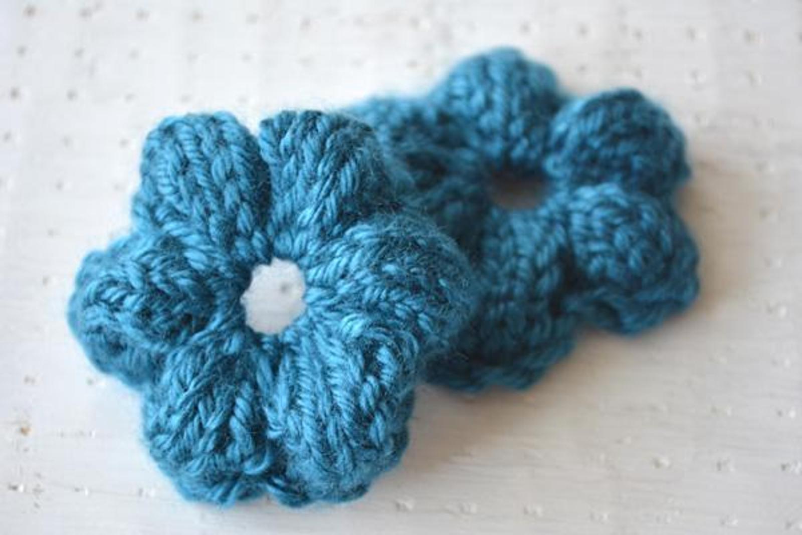 Simple Knit Flowers Pattern