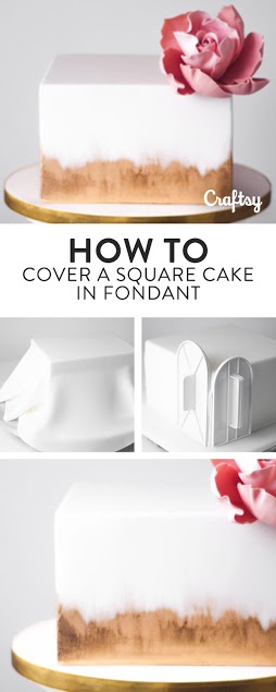 Learn how to cover a square cake in fondant! 