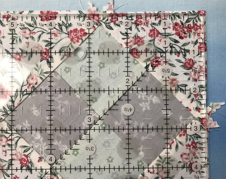 trimming charm square blocks