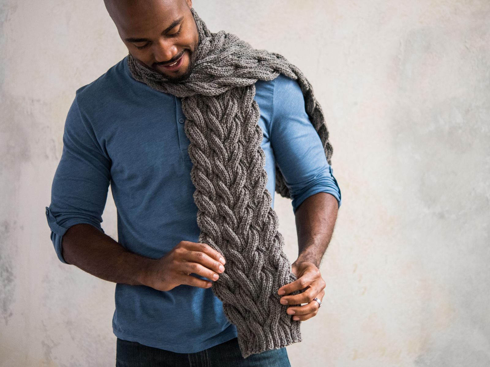 Reversible Cable Scarf Knitting Kit