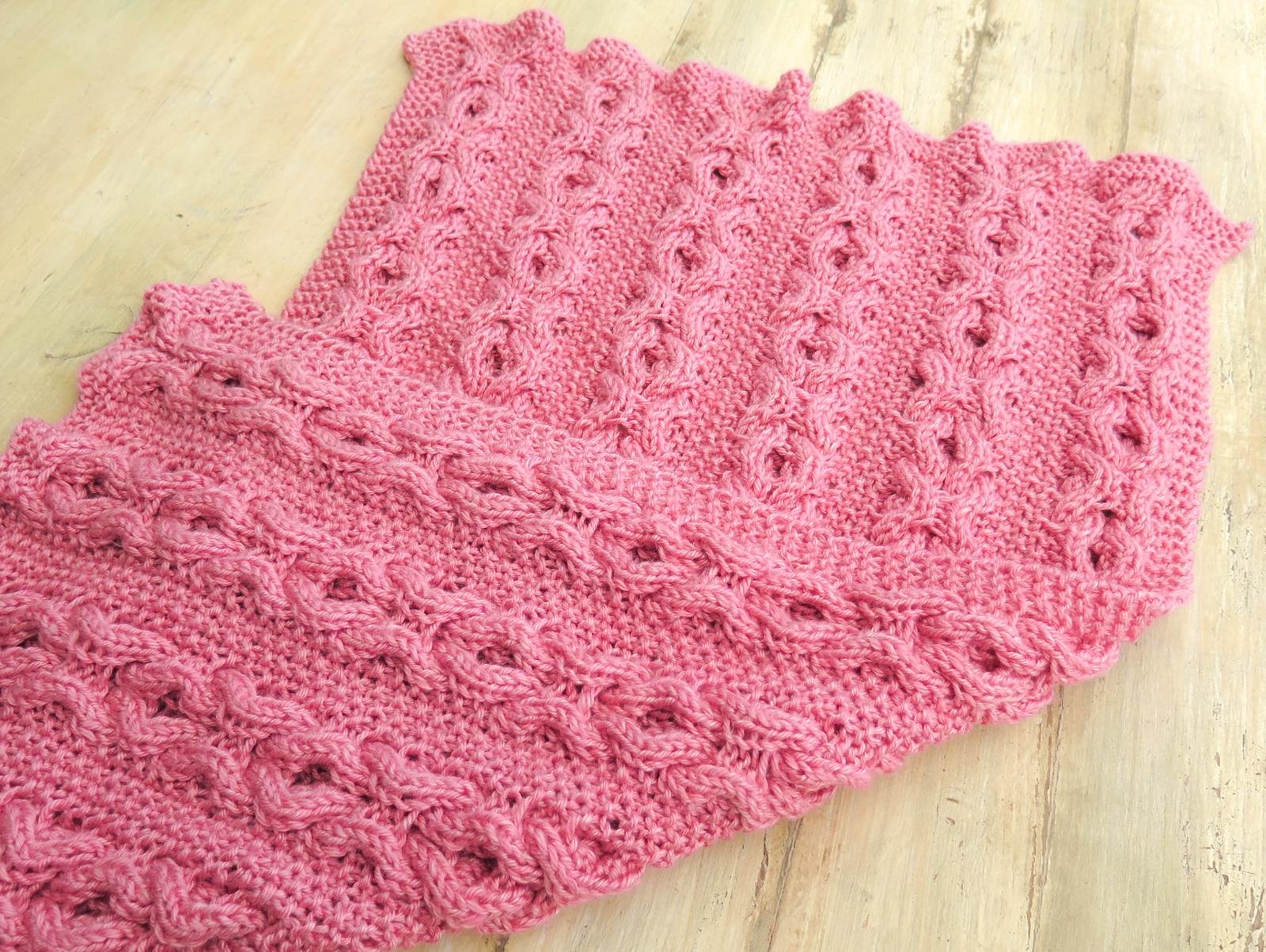 Hugs and Kisses Cable Baby Blanket