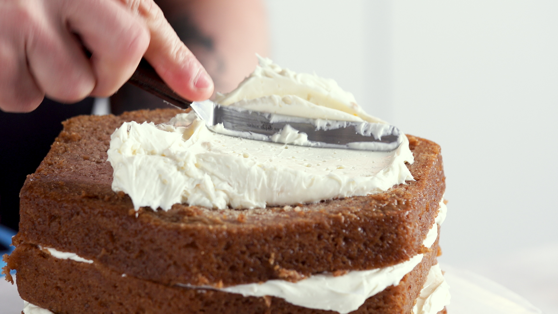 Ginger Buttercream on Spice Cake