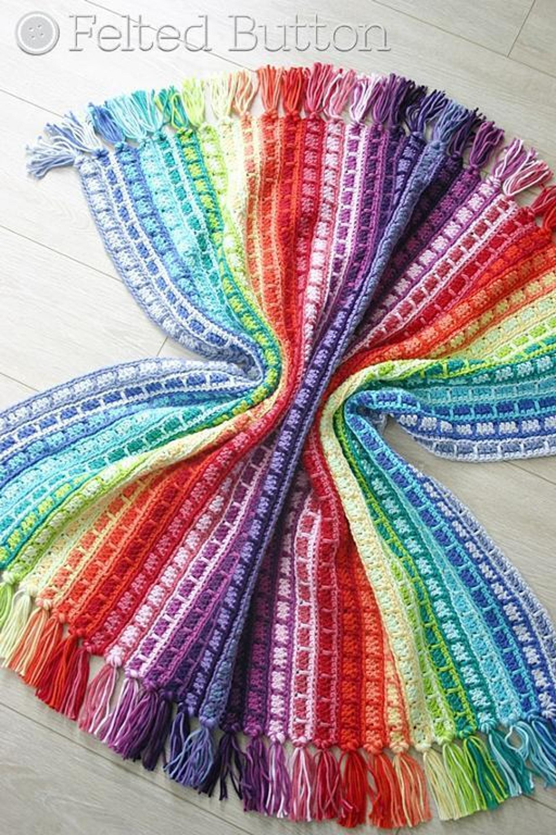 color reel crochet blanket pattern